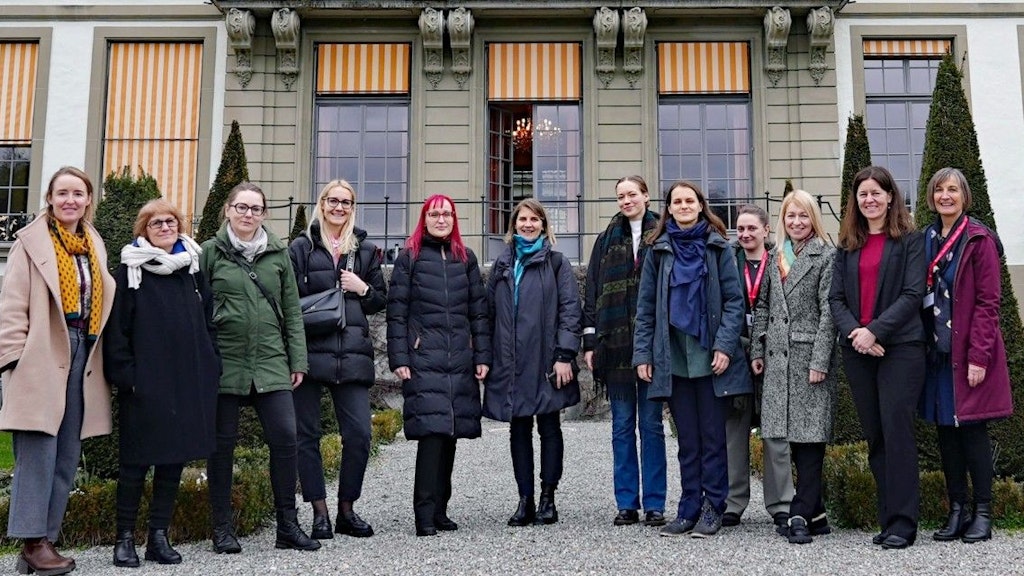 Gruppenbild mit der litauischen Delegation und den Organisatoren des Austauschs.