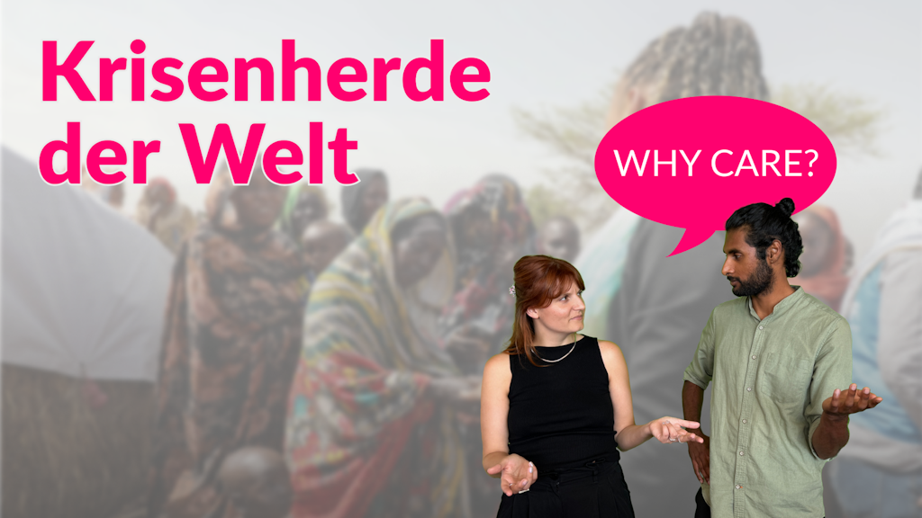 Une jeune femme et un jeune homme se regardent d'un air interrogateur. Ils se demandent pourquoi ils devraient se préoccuper des foyers de crise dans le monde.