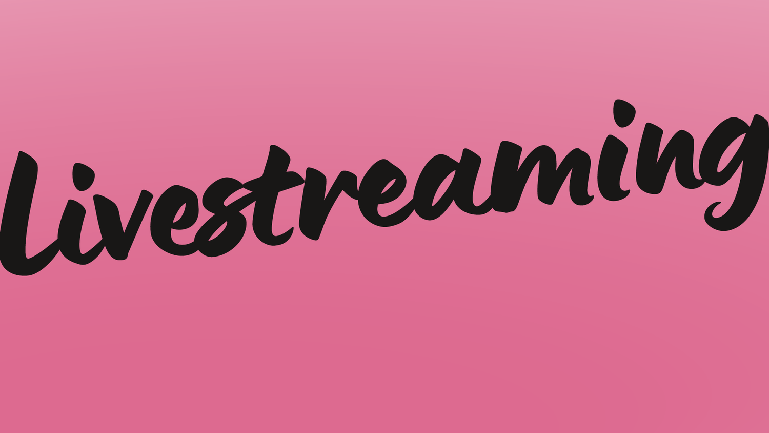 Livestreaming logo on pink background.