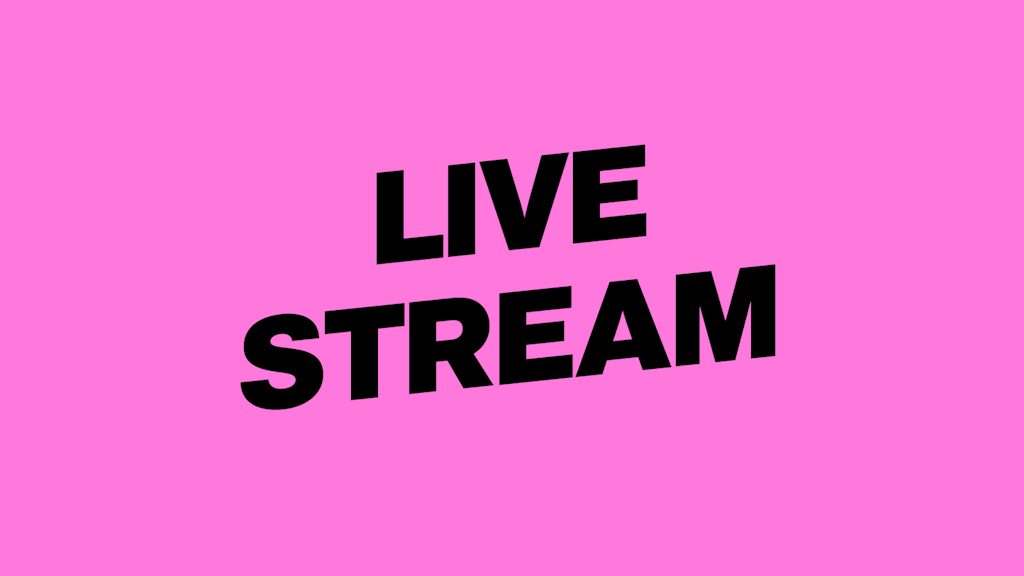 Livestream-Logo auf rosa Hintergrund
