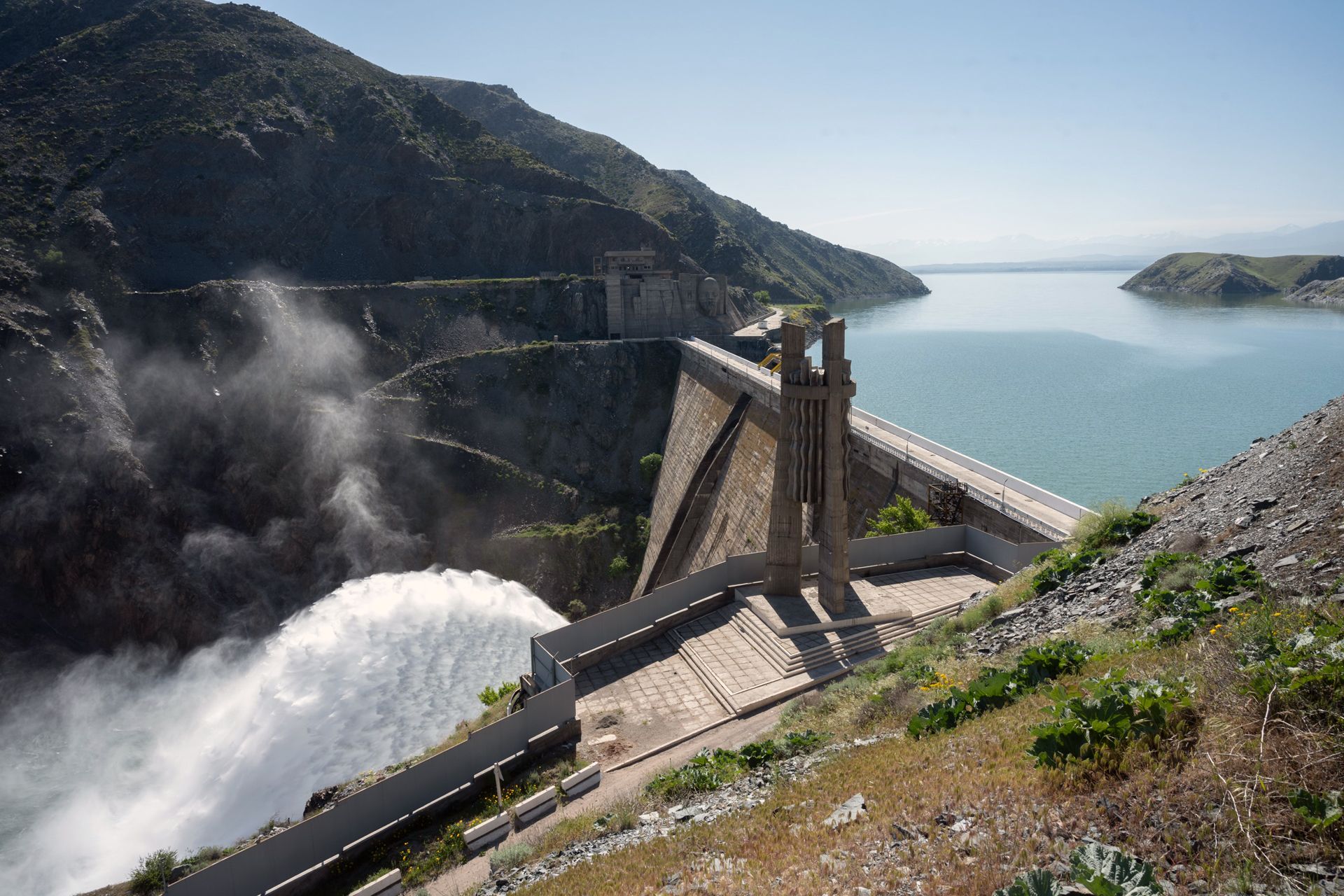 Das Wassereinzugsgebiet der Flüsse Chu und Talas in Kirgisistan.