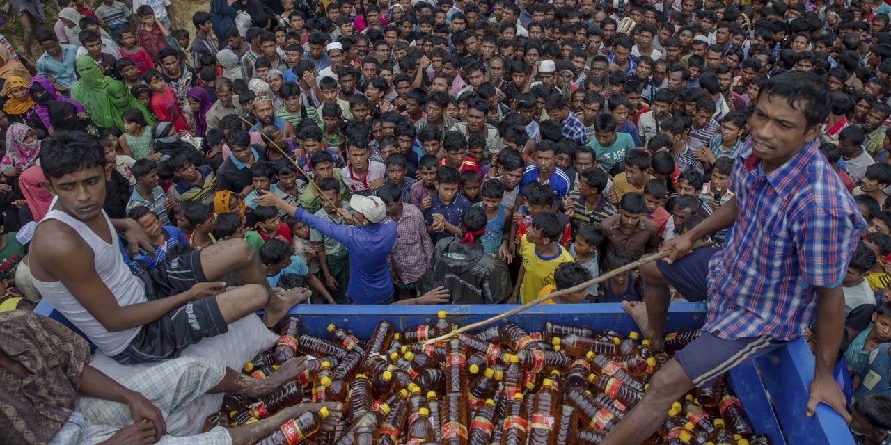 Das grösste, dicht besiedelte Flüchtlingslager der Welt, Kutupalong Balukali in Bangladesch, belastet die Umwelt.