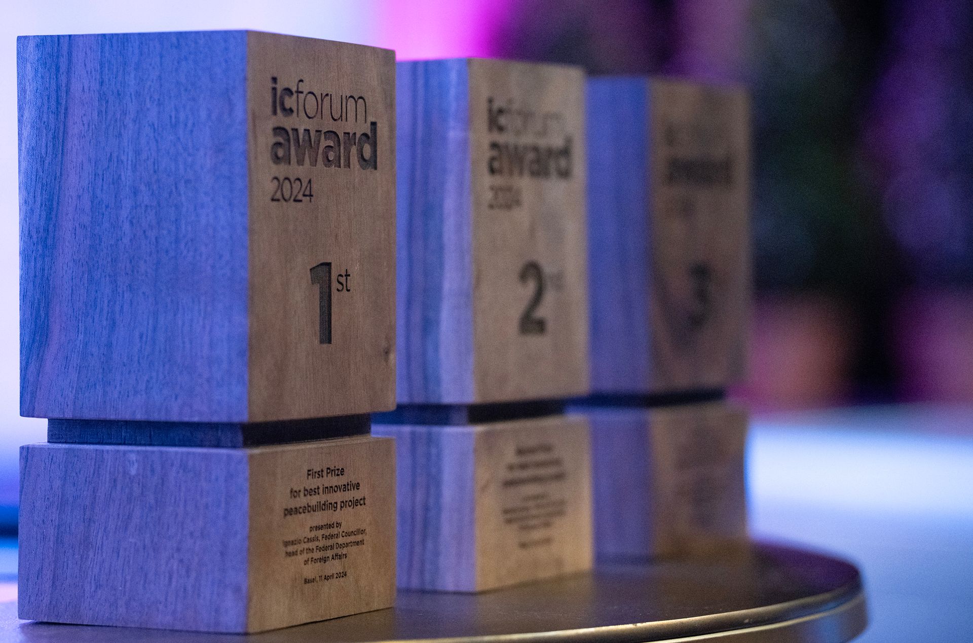 Vergebenen Auszeichnungen, die beim IC Award verteilt wurden. 