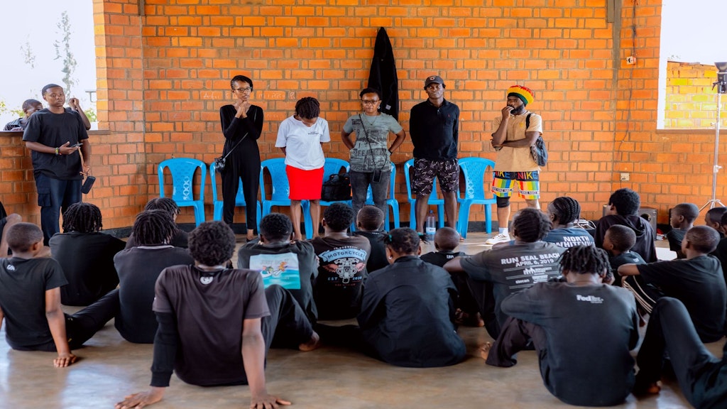 Collective performance at the Institut francophone de Kigali in March 2025