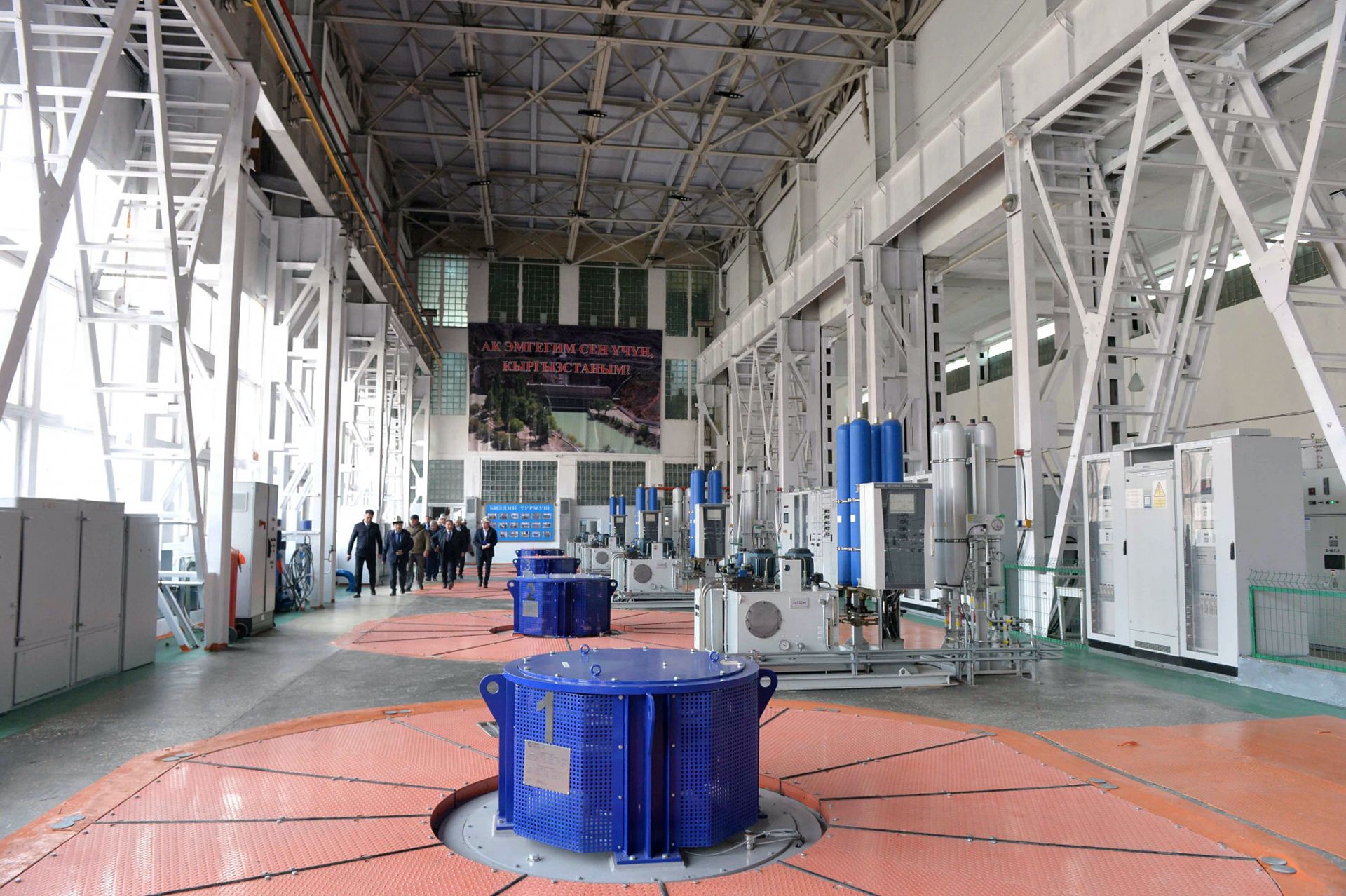 Turbine at the At Bashy hydropower plant in the Naryn region of Kyrgyzstan.