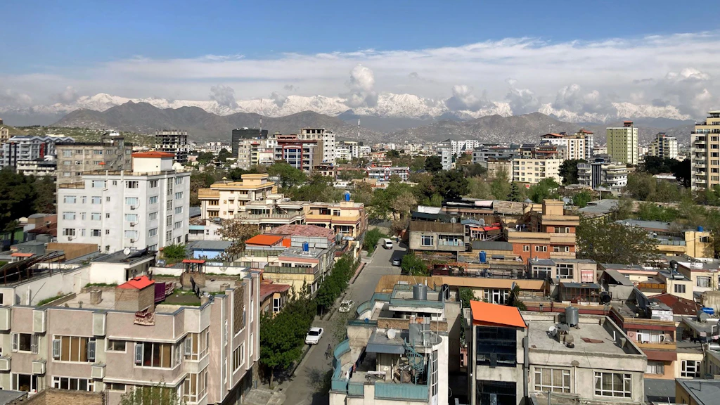 Vista del centro di Kabul.